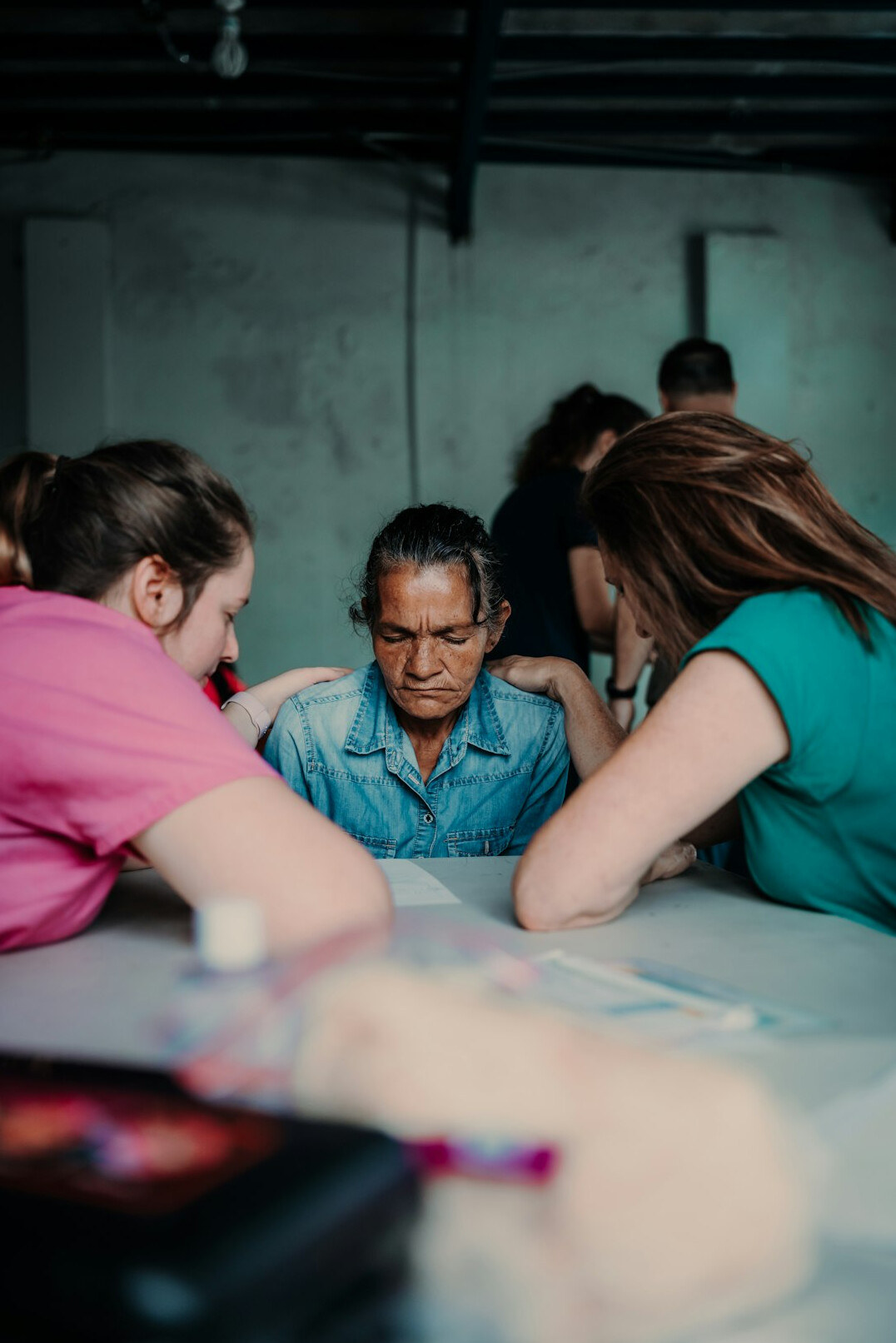 group of mixed age people in meeting